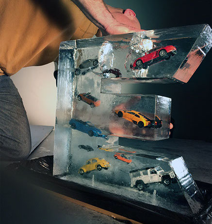 The ice logo was about to be hit with the Air Cannon.