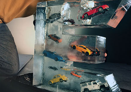 The ice logo was about to be hit with the Air Cannon.