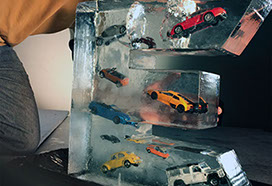 The ice logo was about to be hit with the Air Cannon.