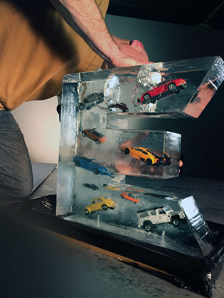 The ice logo was about to be hit with the Air Cannon.